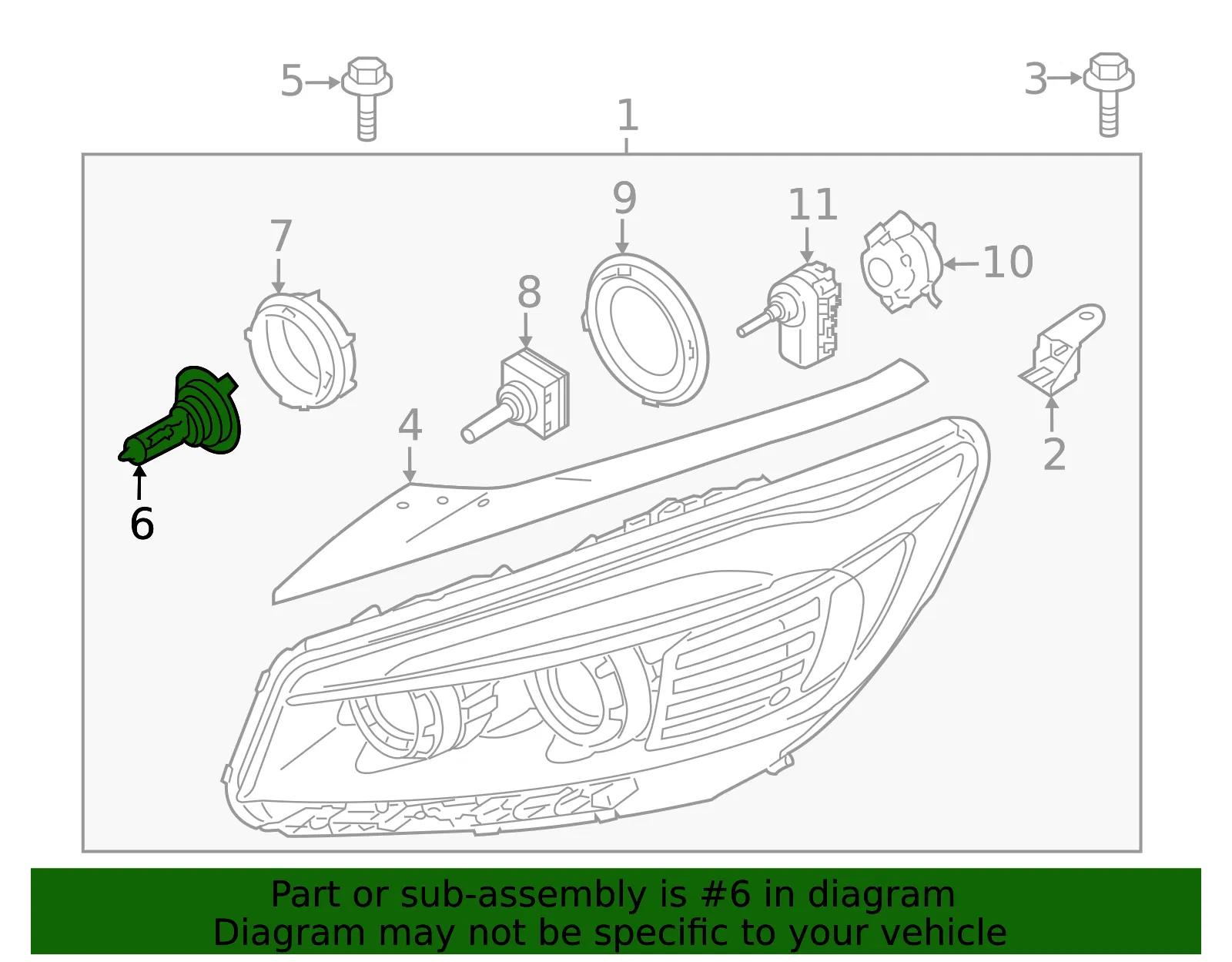 Bulb - Kia (18647 55007L) - view 3